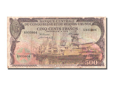 Belgian Congo, 500 Francs, 1957, KM #34, 1957-11-01, VF(20-25), A.935804