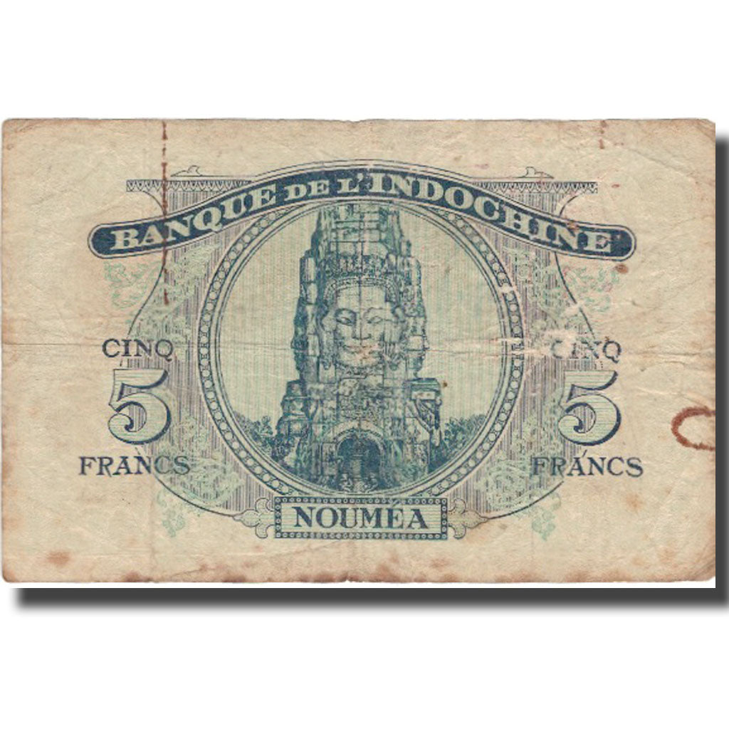 Biljet, Nieuwe Hebriden, 5 Francs, KM:5, TB