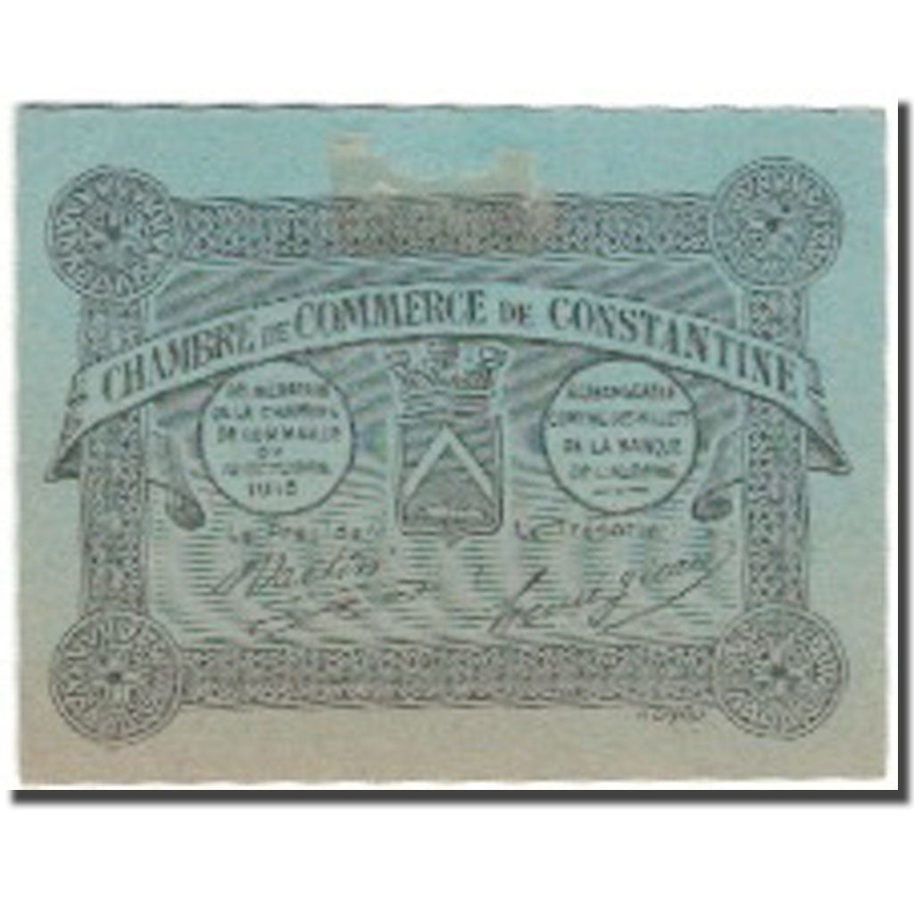 Banknote, Algeria, 5 Centimes, Chambre de Commerce, 1915, 1915-10-12, AU(50-53)