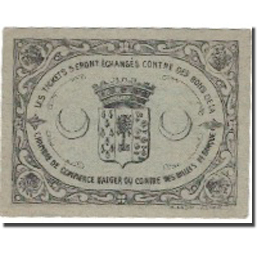 Banknote, Algeria, 5 Centimes, valeur faciale, 1916, 1916-10-05, AU(55-58)