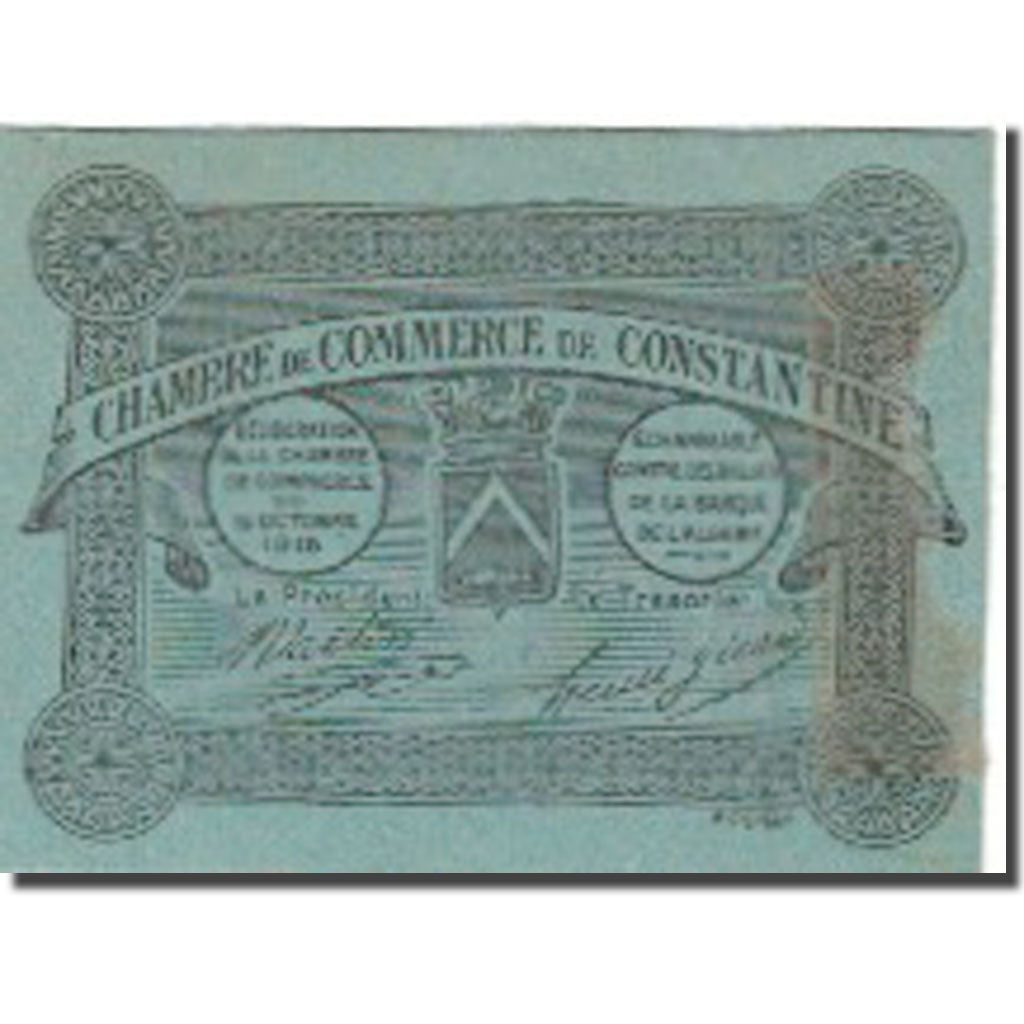 Banknot, Algieria, 5 Centimes, Chambre de Commerce, 1915, 1915-10-12, UNC(60-62)