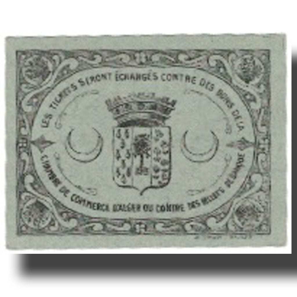 Geldschein, Algeria, 5 Centimes, Blason, 1916, 1916-10-05, VZ+