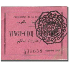Geldschein, Marokko, 25 Centimes, valeur faciale, 1919, 1919-10-01, VZ