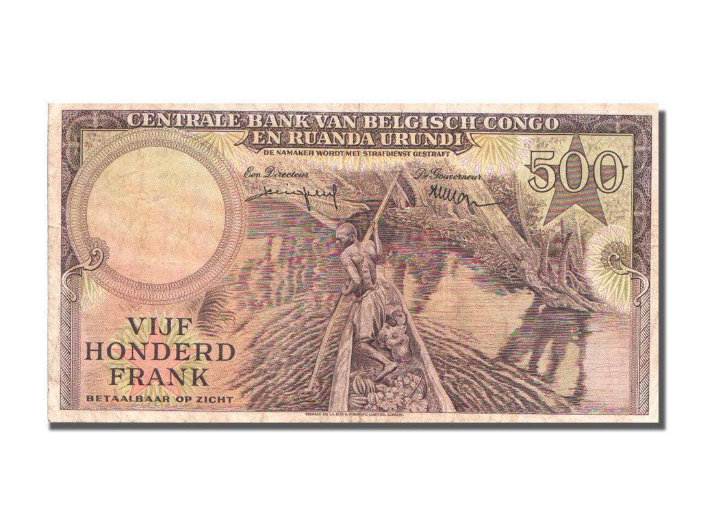 Congo Belge, 500 Francs type 1955-58