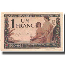 France, Nice, 1 Franc, 1920, AU(55-58)