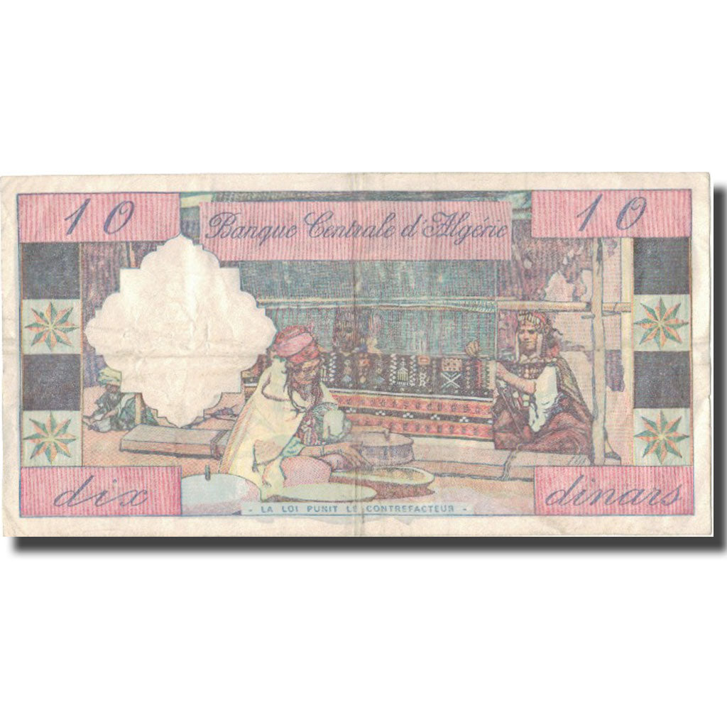 Banknote, Algeria, 10 Dinars, 1964, 1964-01-01, KM:123a, VF(30-35)