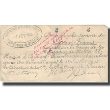 Geldschein, Algeria, 2 Francs, Texte, 1915, 1915-02-01, SS