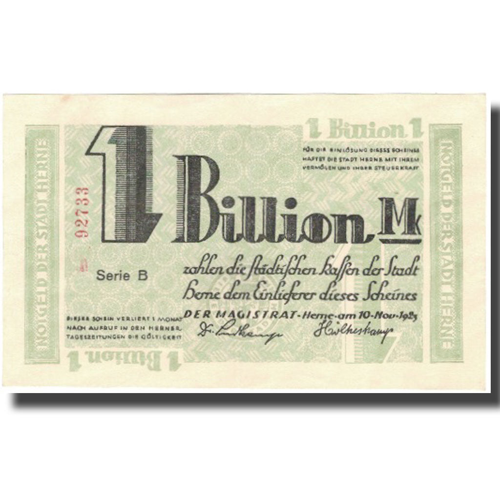 Billet, Allemagne, 1 Billion Mark, valeur faciale, 1923, 1923-11-10, SUP