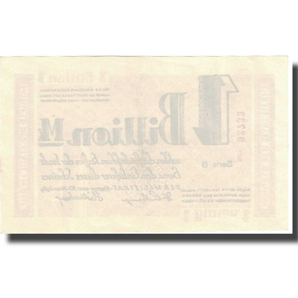 Billet, Allemagne, 1 Billion Mark, valeur faciale, 1923, 1923-11-10, SUP