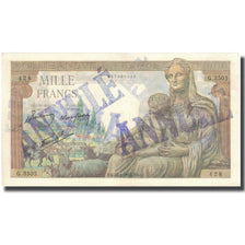 France, 1000 Francs, 1943, 1943-01-28, ANNULÉ, UNC(60-62), Fayette:40.17