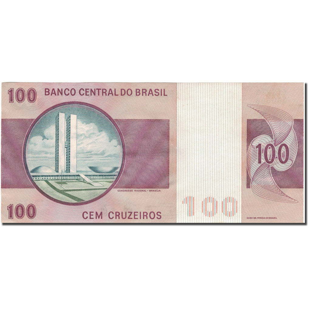 Banknote, Brazil, 100 Cruzeiros, KM:195Ab, AU(55-58)
