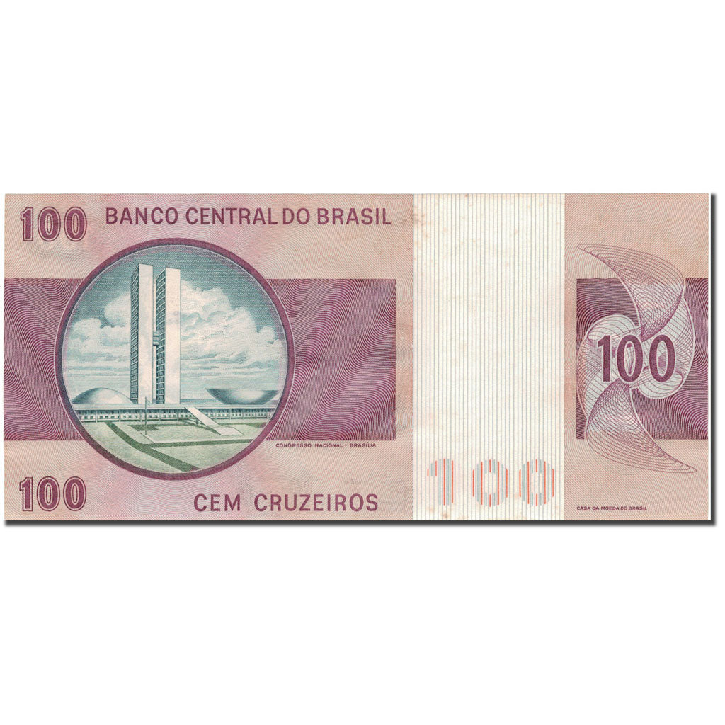 Banknote, Brazil, 100 Cruzeiros, KM:195Ab, AU(55-58)