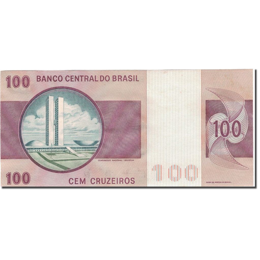 Banknote, Brazil, 100 Cruzeiros, KM:195Ab, AU(55-58)