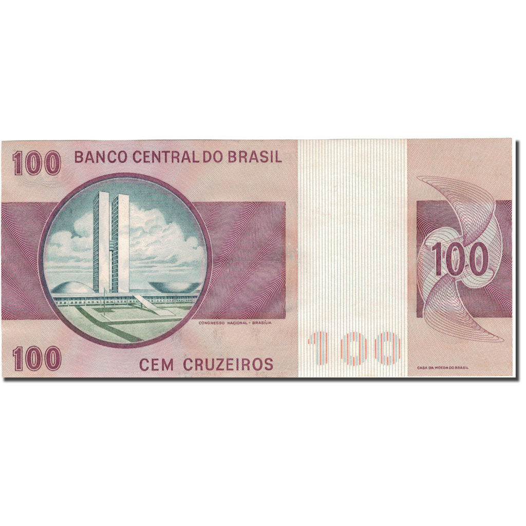 Banknote, Brazil, 100 Cruzeiros, KM:195Ab, AU(55-58)