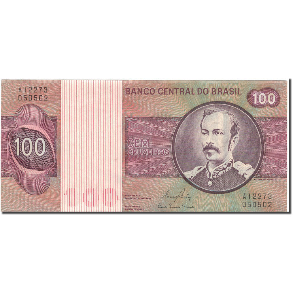 Banknote, Brazil, 100 Cruzeiros, KM:195Ab, AU(55-58)