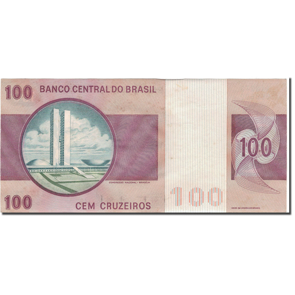 Banknote, Brazil, 100 Cruzeiros, KM:195Ab, AU(55-58)