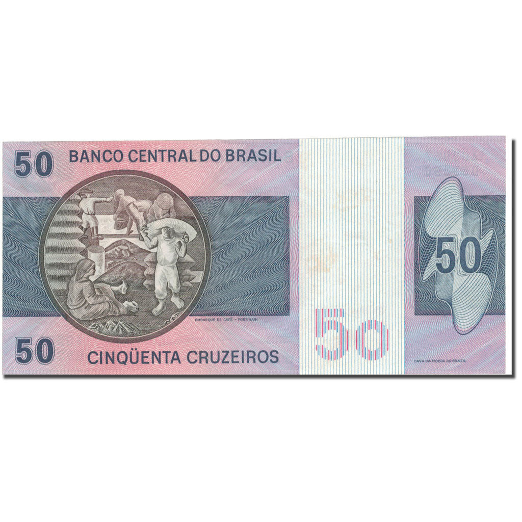 Banknote, Brazil, 50 Cruzeiros, KM:194b, AU(50-53)