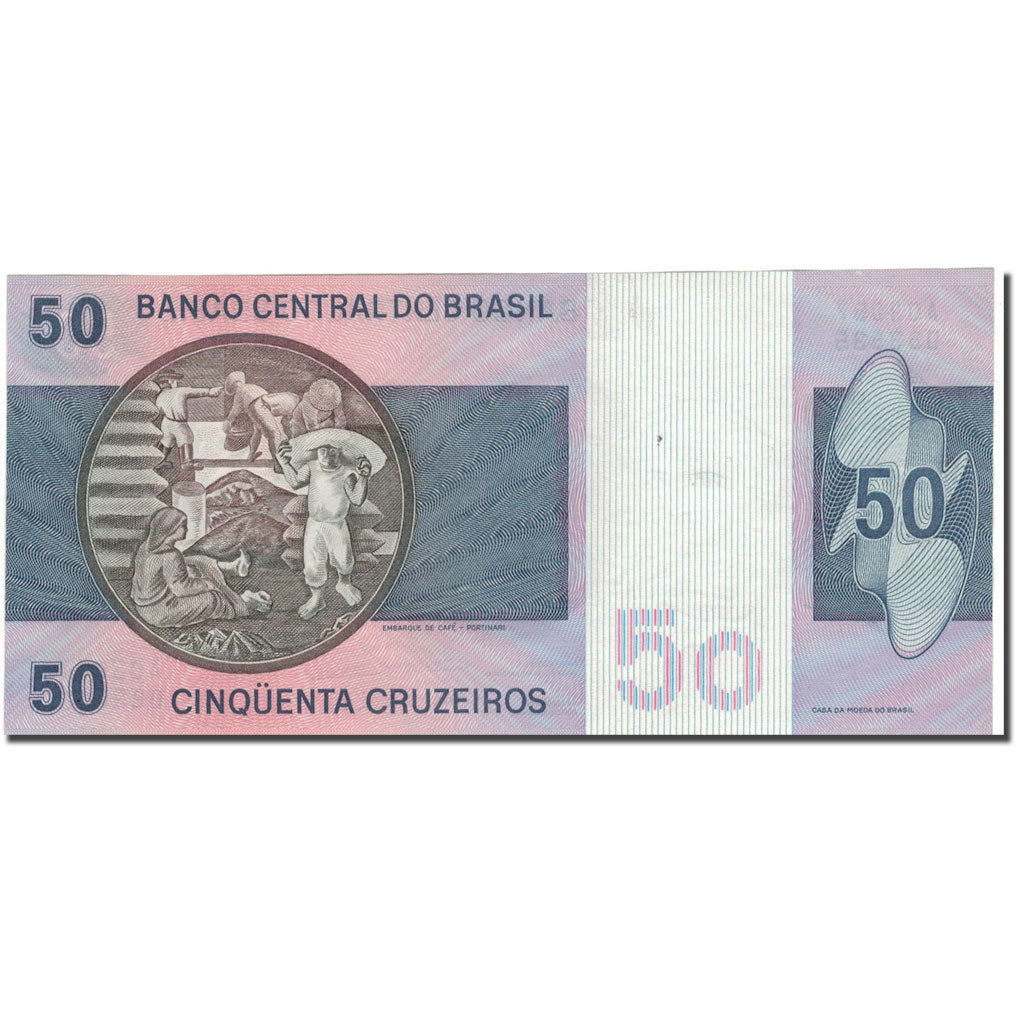 Banknote, Brazil, 50 Cruzeiros, KM:194b, AU(50-53)