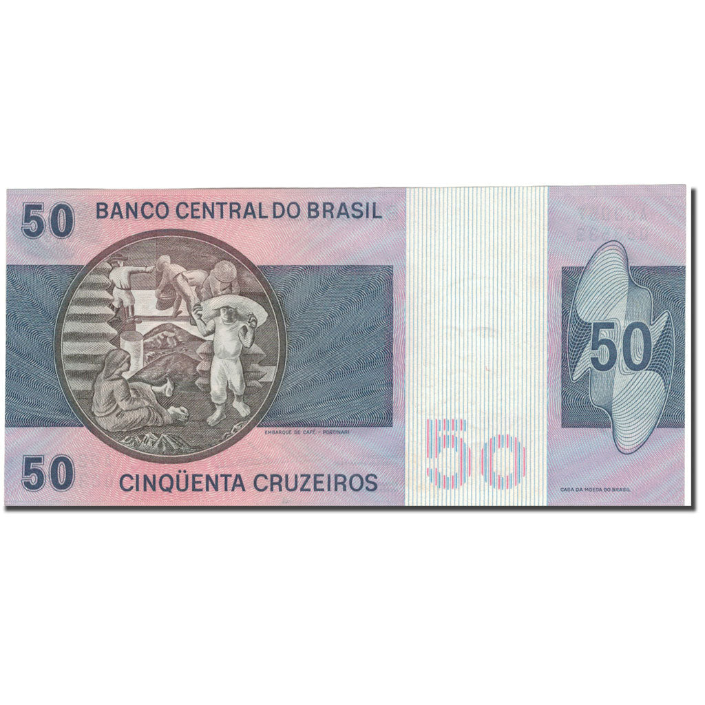 Banknote, Brazil, 50 Cruzeiros, KM:194b, AU(55-58)