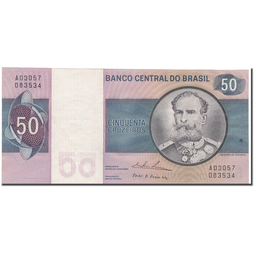 Banknote, Brazil, 50 Cruzeiros, KM:194b, AU(55-58)