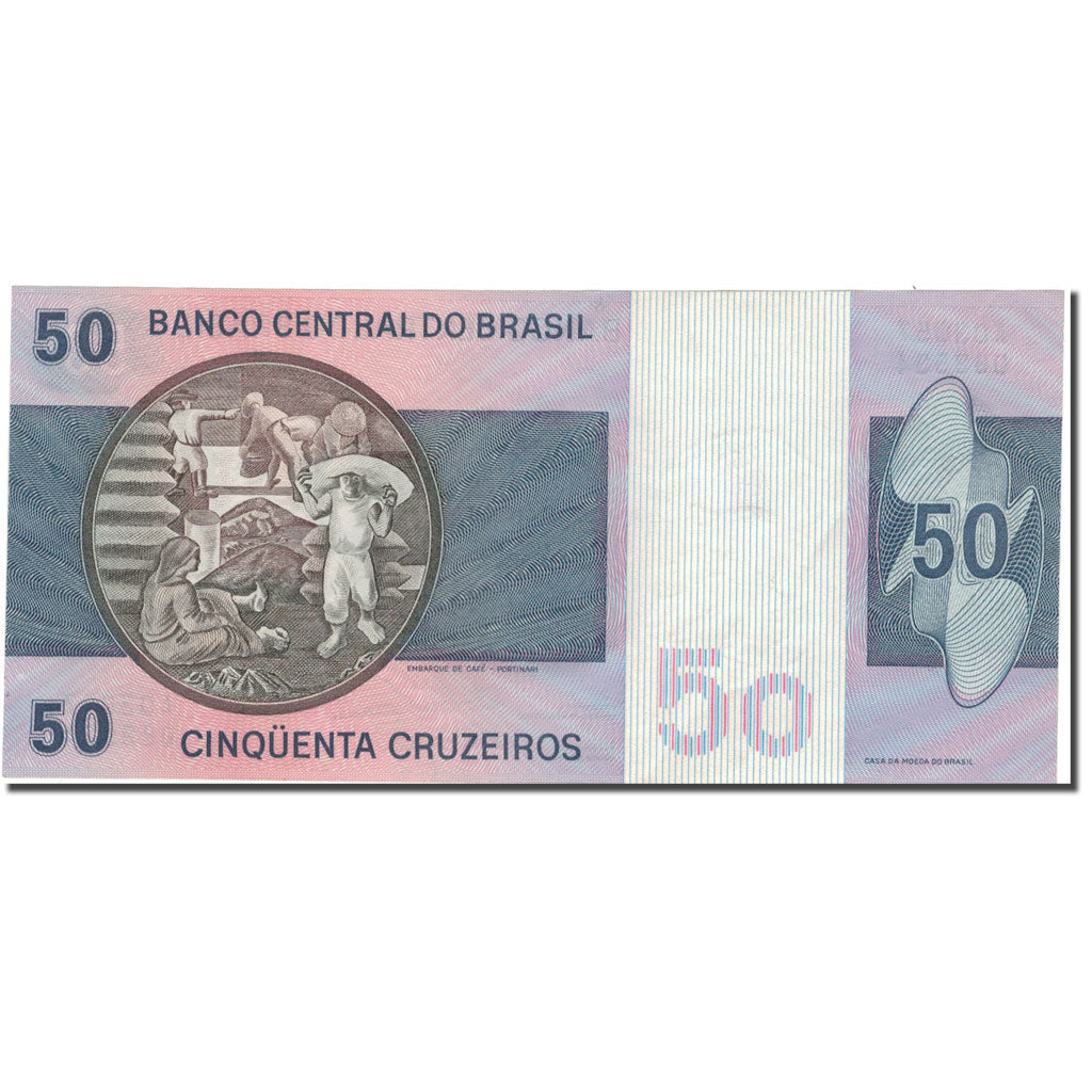 Banknote, Brazil, 50 Cruzeiros, KM:194b, AU(55-58)