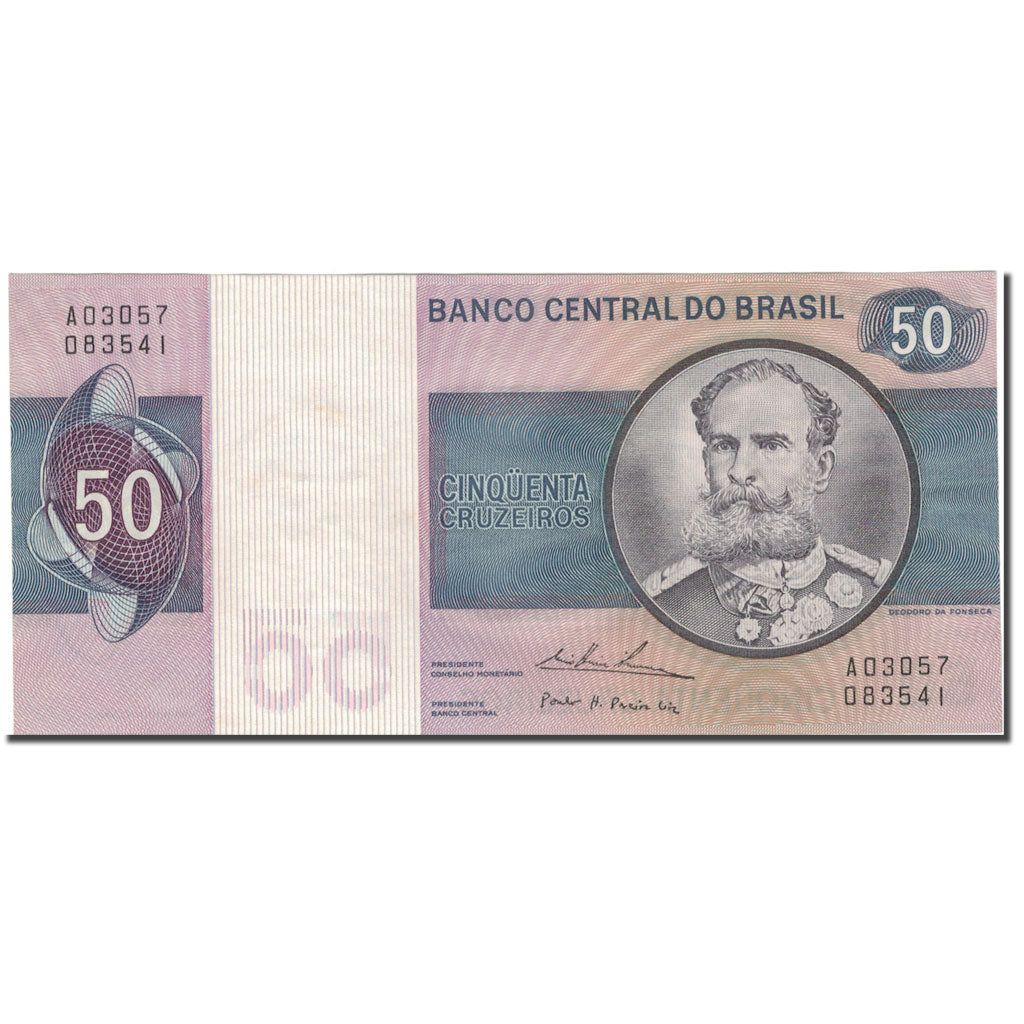 Banknote, Brazil, 50 Cruzeiros, KM:194b, AU(55-58)