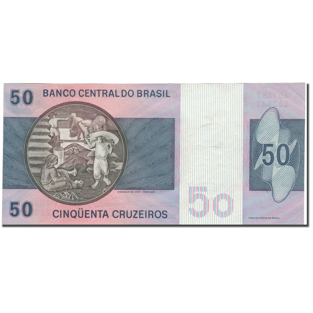 Banknote, Brazil, 50 Cruzeiros, KM:194b, AU(55-58)