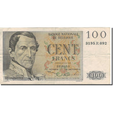 Nota, Bélgica, 100 Francs, 1953, 1953-04-23, KM:129b, VF(30-35)