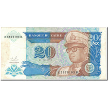 Geldschein, Zaire, 20 Nouveaux Zaïres, 1993-06-24, KM:56, S+