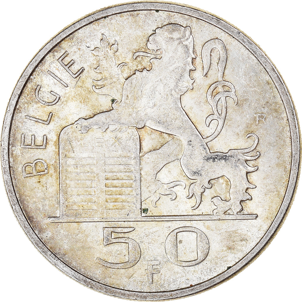 Coin, Belgium, 50 Francs, 50 Frank, 1954, AU(50-53), Silver, KM:137