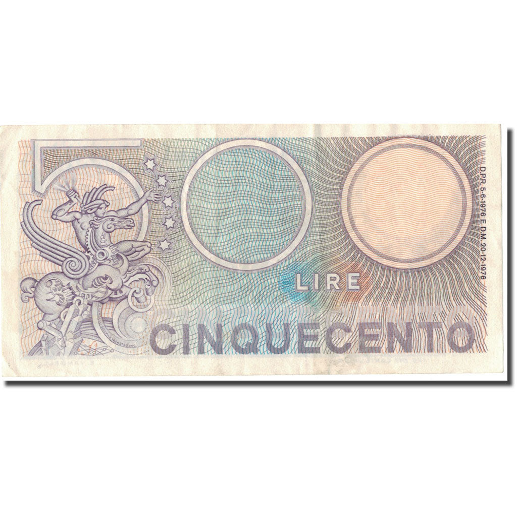 Billet, Italie, 500 Lire, 1976, 1976-12-20, KM:94, TTB+