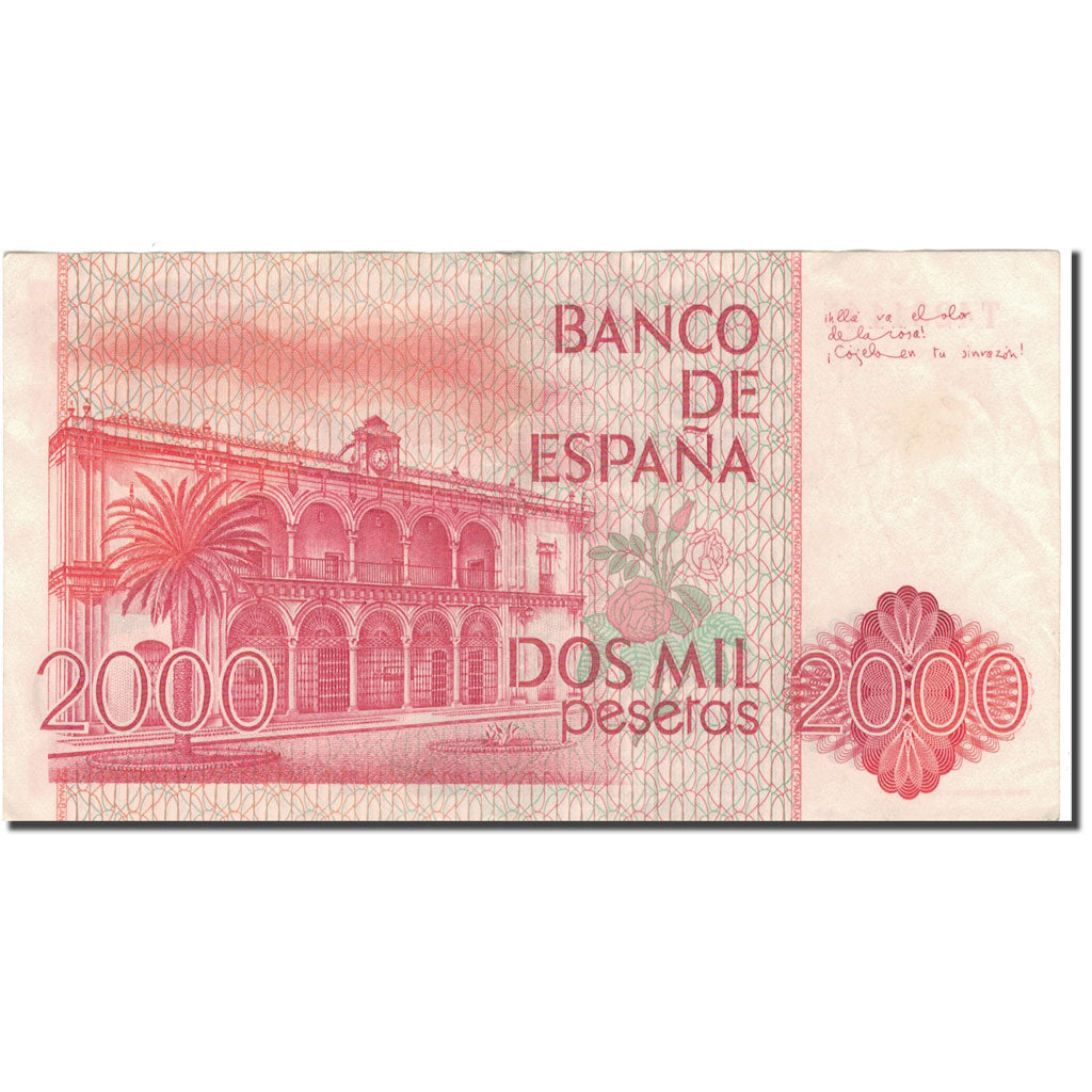 Banconote, Spagna, 2000 Pesetas, 1980, 1980-07-22, KM:159, MB+