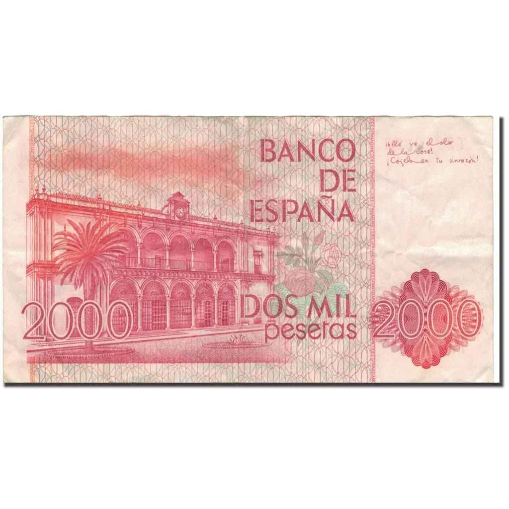 Banconote, Spagna, 2000 Pesetas, 1980, 1980-07-22, KM:159, MB+