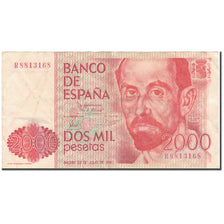 Billete, 2000 Pesetas, 1980, España, 1980-07-22, KM:159, BC+