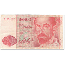 Banconote, Spagna, 2000 Pesetas, 1980, 1980-07-22, KM:159, MB