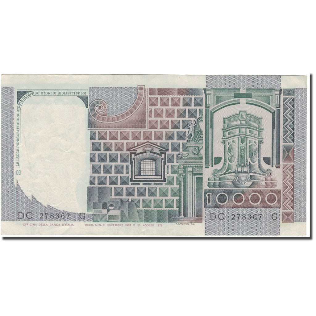 Banknote, Italy, 10,000 Lire, 1982, 1982-11-03, KM:106b, AU(50-53)