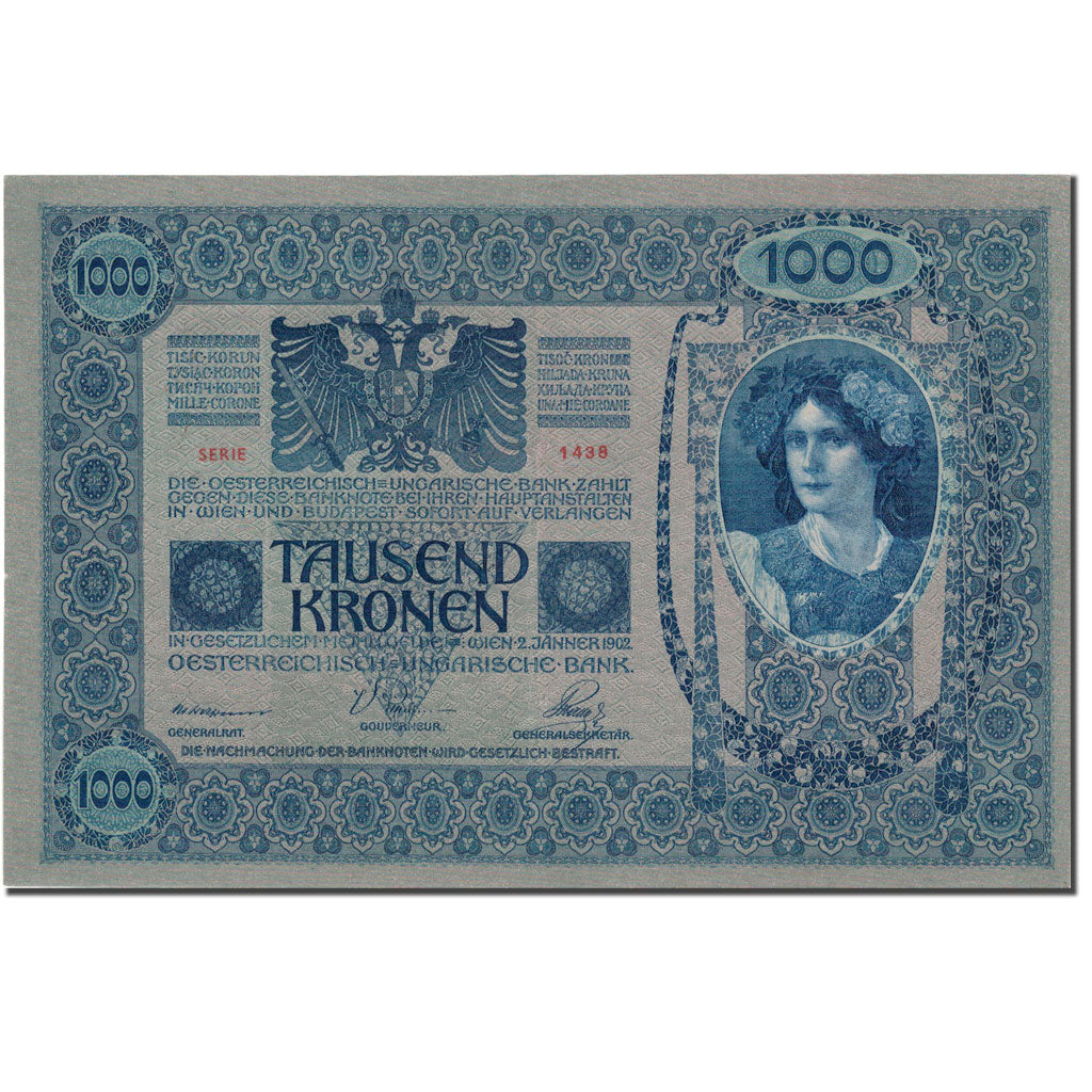 Banknote, Austria, 1000 Kronen, 1902, 1902-01-02, KM:59, AU(50-53)