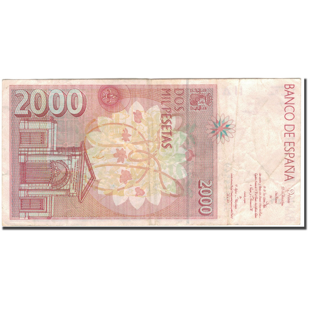 Billete, 2000 Pesetas, 1992, España, 1992-04-24, KM:164, BC+