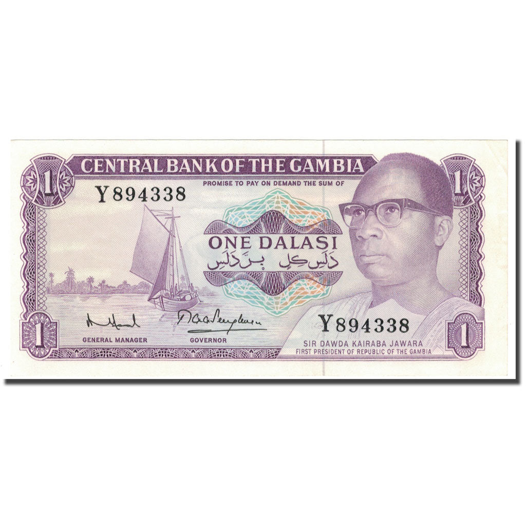 Geldschein, The Gambia, 1 Dalasi, KM:4g, UNZ
