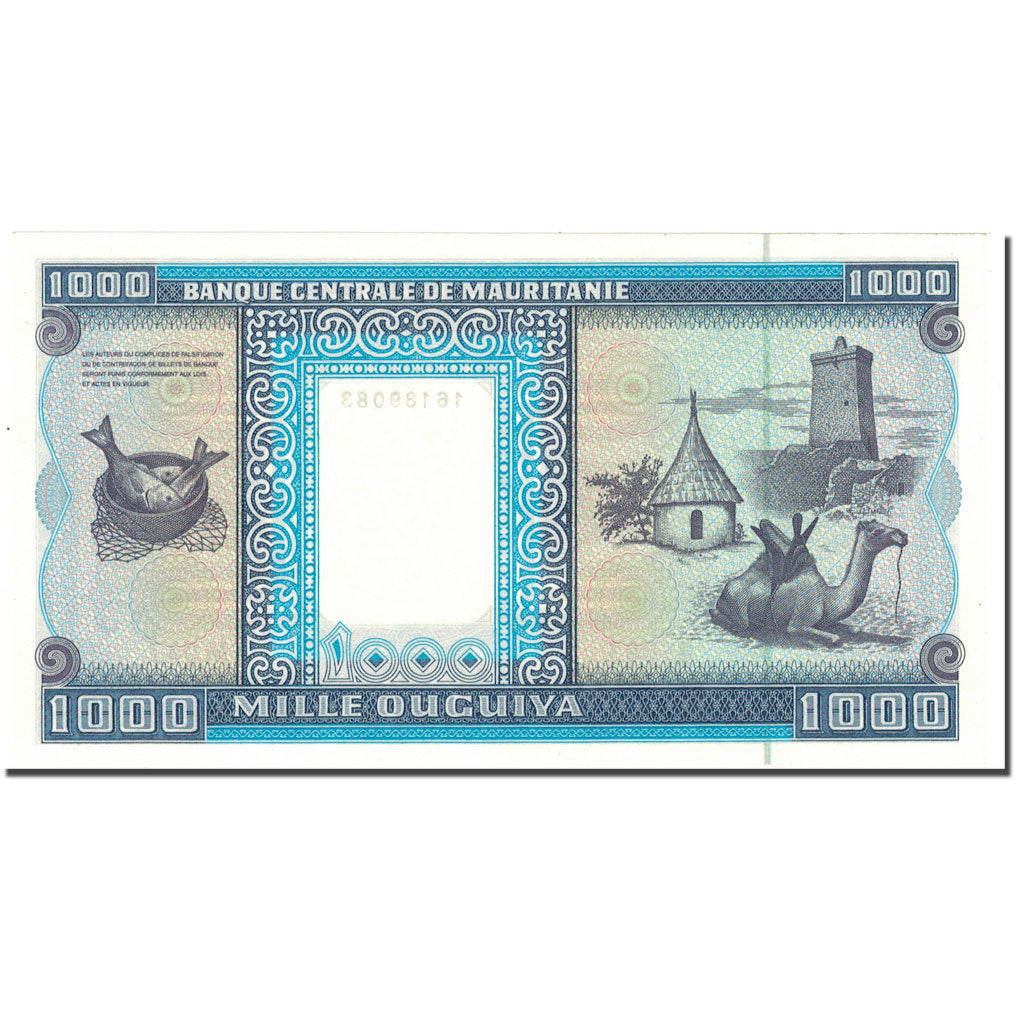 Banknote, Mauritania, 1000 Ouguiya, 2002, 2002-11-28, KM:9c, UNC(65-70)