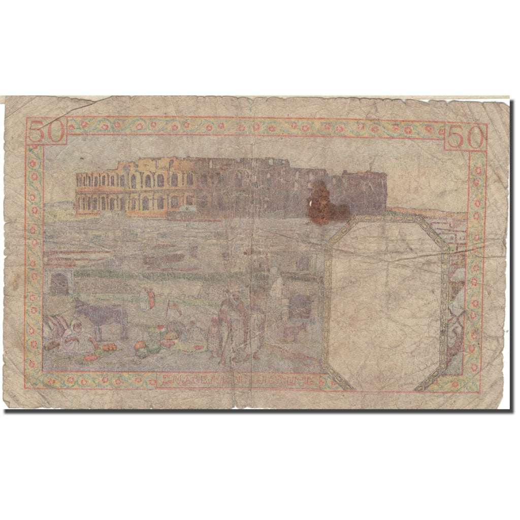 Banconote, Algeria, 50 Francs, 1942, 1942-09-18, KM:87, B+