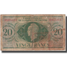 Francuska Afryka Równikowa, 20 Francs, 1944, 1944-02-02, VF(20-25), KM:17b
