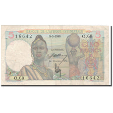 Banknote, French West Africa, 5 Francs, 1948, 1948-03-09, KM:36, EF(40-45)