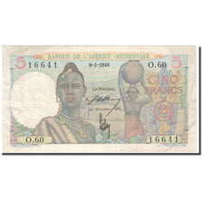 Banconote, Africa occidentale francese, 5 Francs, 1948, 1948-03-09, KM:36, SPL-
