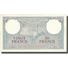 Geldschein, Marokko, 20 Francs, 1941, 1941-11-14, KM:18b, VZ+
