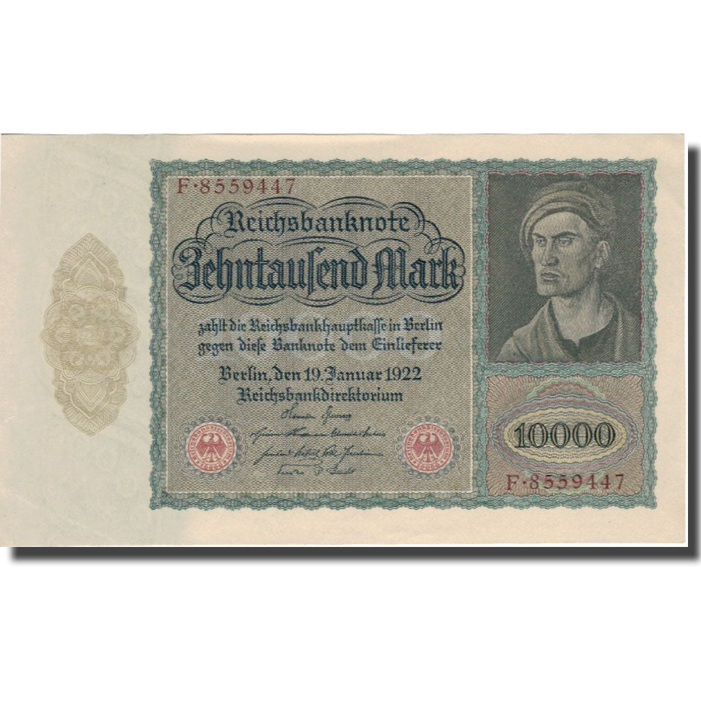 Biljet, Duitsland, 10,000 Mark, 1922, KM:70, SUP
