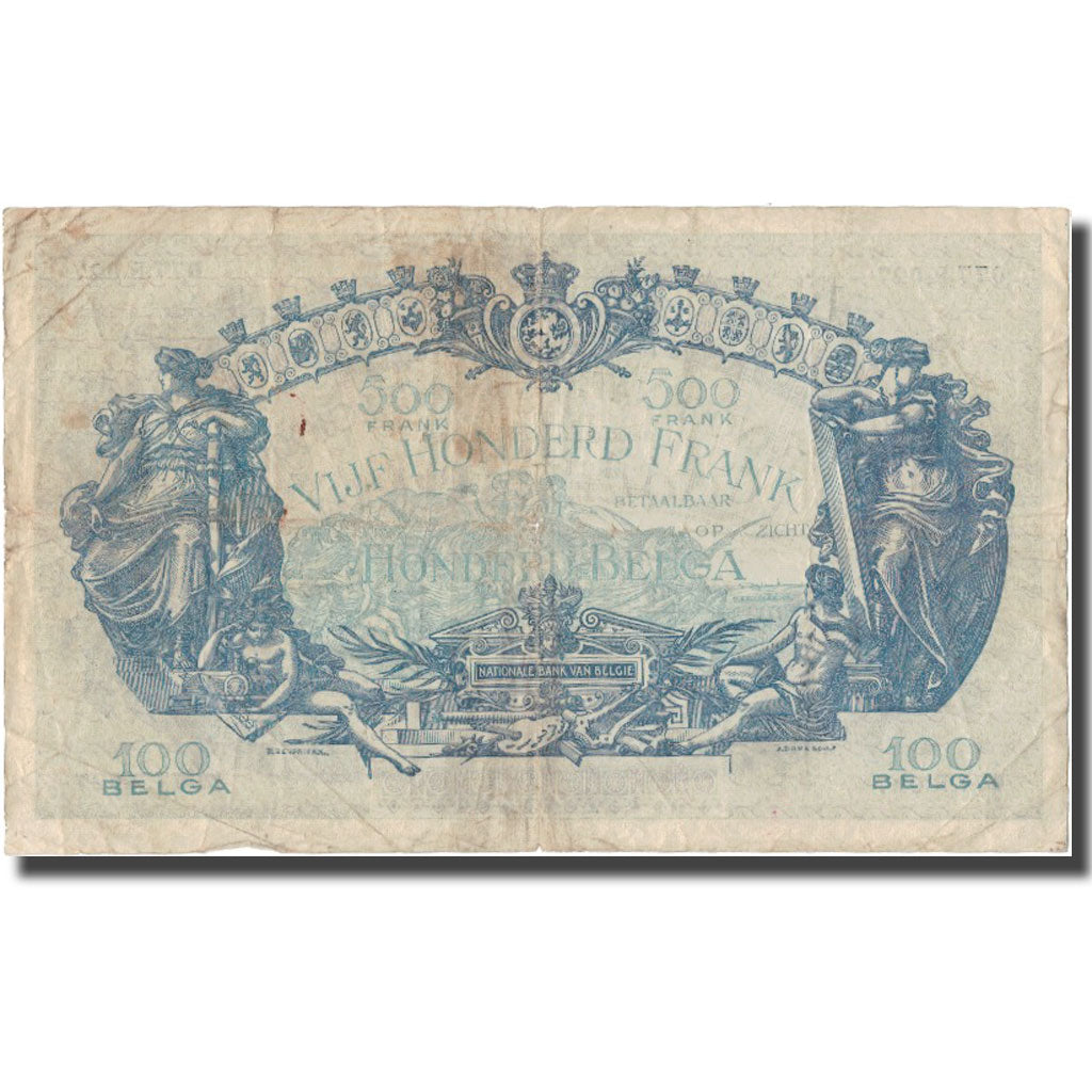 Billet, Belgique, 500 Francs-100 Belgas, 1928, 1928-06-25, KM:103a, TB