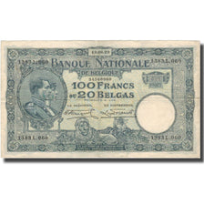 Biljet, België, 100 Francs-20 Belgas, 1929, 1929-04-15, KM:102, TTB