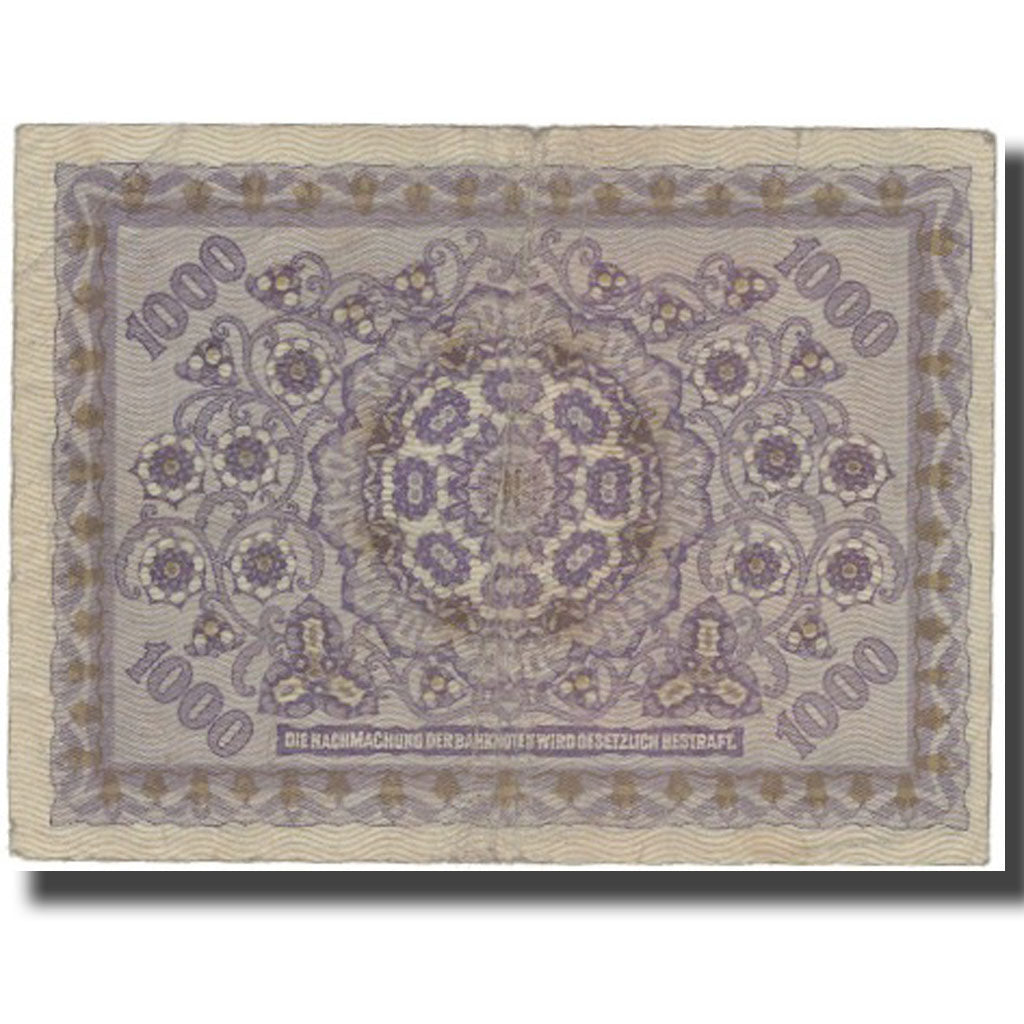 Banconote, Austria, 1000 Kronen, 1922, 1922-01-02, KM:78, BB
