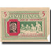França, Bon de Solidarité, 5 Francs, 1940, AU(50-53)